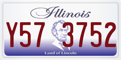 IL license plate Y573752