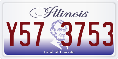 IL license plate Y573753