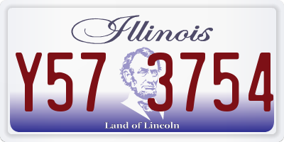 IL license plate Y573754