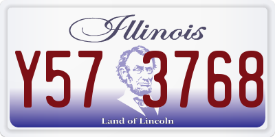 IL license plate Y573768