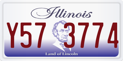 IL license plate Y573774