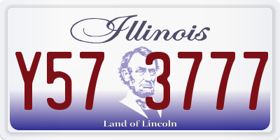 IL license plate Y573777