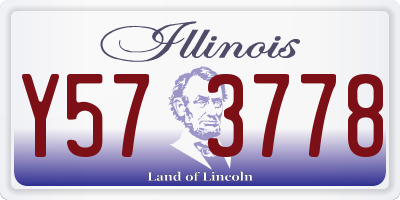 IL license plate Y573778