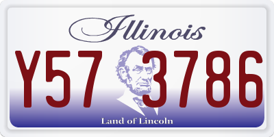 IL license plate Y573786