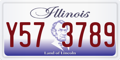 IL license plate Y573789