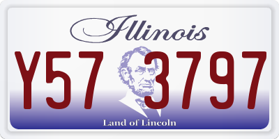 IL license plate Y573797