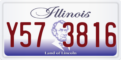 IL license plate Y573816