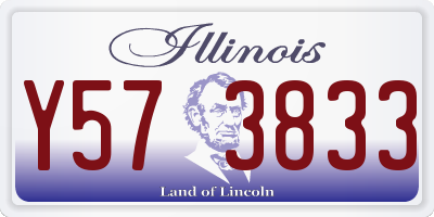 IL license plate Y573833