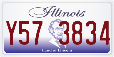 IL license plate Y573834