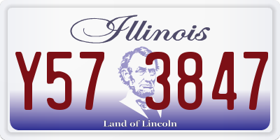 IL license plate Y573847