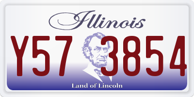 IL license plate Y573854