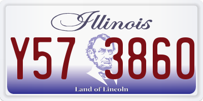 IL license plate Y573860
