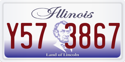 IL license plate Y573867