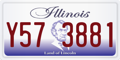 IL license plate Y573881