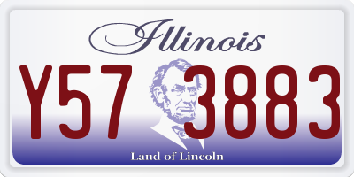 IL license plate Y573883