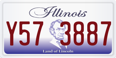 IL license plate Y573887