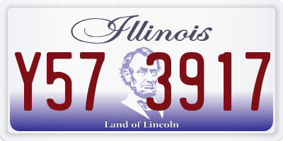 IL license plate Y573917
