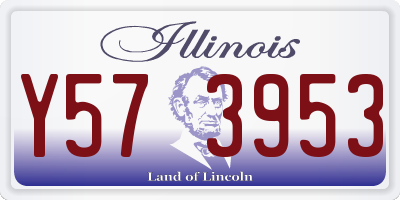 IL license plate Y573953