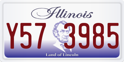 IL license plate Y573985