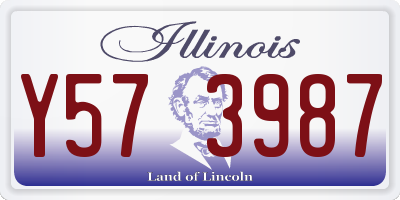 IL license plate Y573987