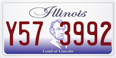 IL license plate Y573992