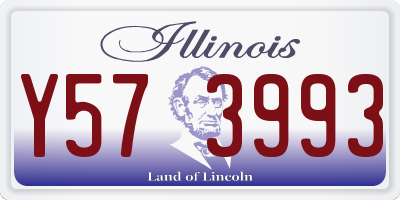 IL license plate Y573993