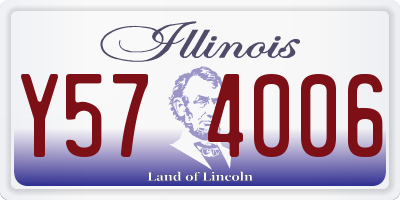 IL license plate Y574006