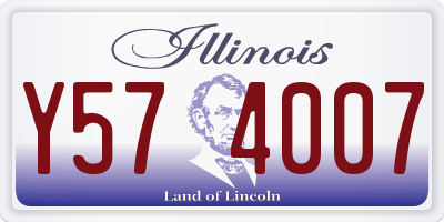 IL license plate Y574007