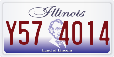 IL license plate Y574014