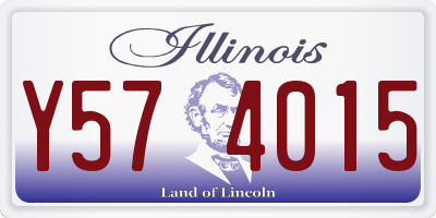 IL license plate Y574015