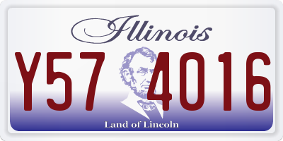 IL license plate Y574016