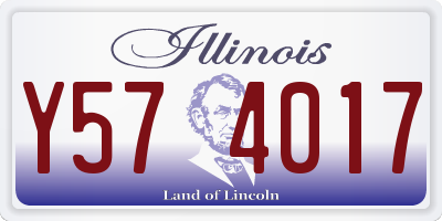 IL license plate Y574017
