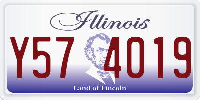 IL license plate Y574019