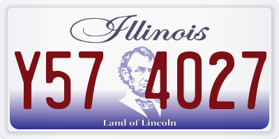IL license plate Y574027