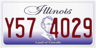 IL license plate Y574029