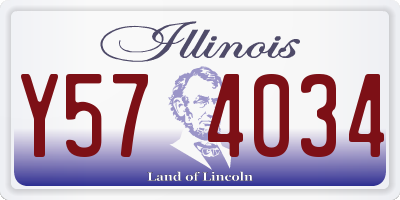 IL license plate Y574034