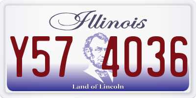 IL license plate Y574036