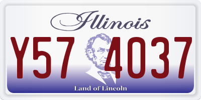 IL license plate Y574037