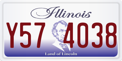 IL license plate Y574038