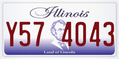 IL license plate Y574043