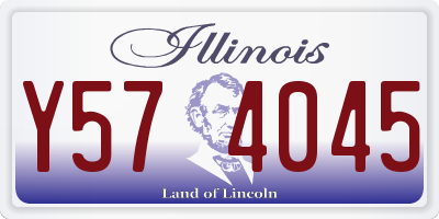IL license plate Y574045