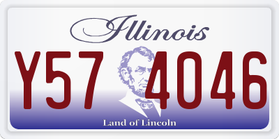 IL license plate Y574046