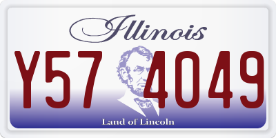 IL license plate Y574049