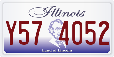 IL license plate Y574052