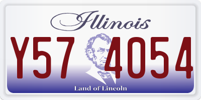 IL license plate Y574054
