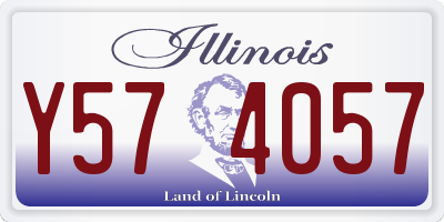 IL license plate Y574057