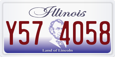 IL license plate Y574058