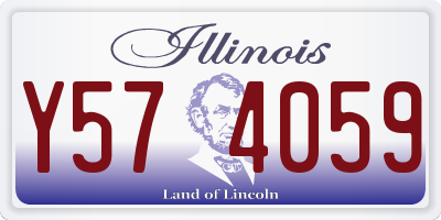 IL license plate Y574059
