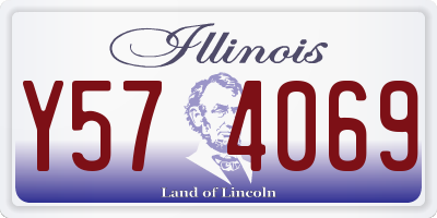 IL license plate Y574069