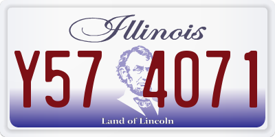 IL license plate Y574071